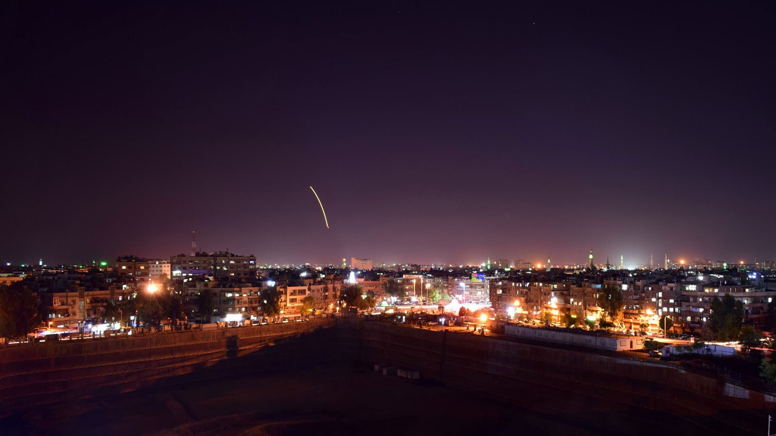 Syrian defense confronts Israeli missiles in Damascus airspace