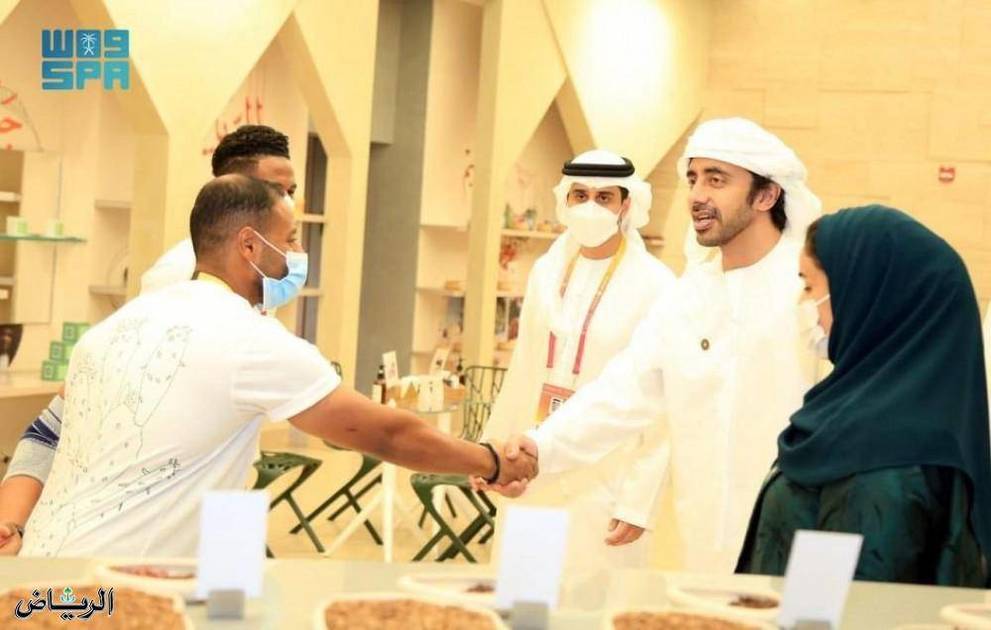 Abdullah bin Saeed visits the Saudi Pavilion at Expo 2020