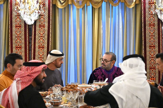 Mohammed bin Saeed attended the Iftar dinner hosted by the King of Morocco