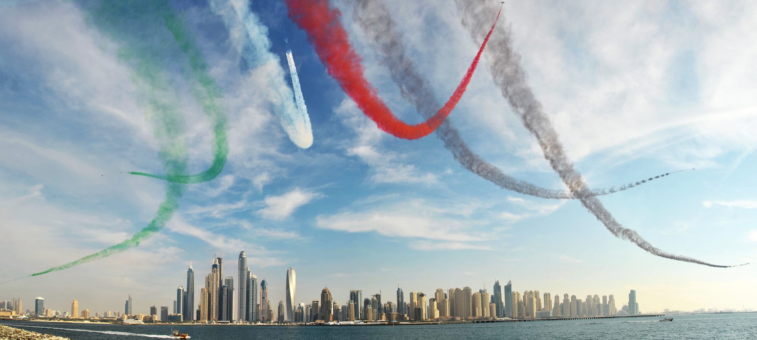 The “Fursan Al Emarat” team is scheduled to perform exciting aerial programs in the Dubai airspace tomorrow, Monday.