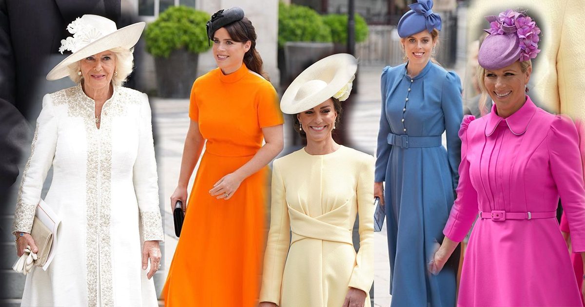 Women from the British royal family at the Platinum Jubilee Celebration ...